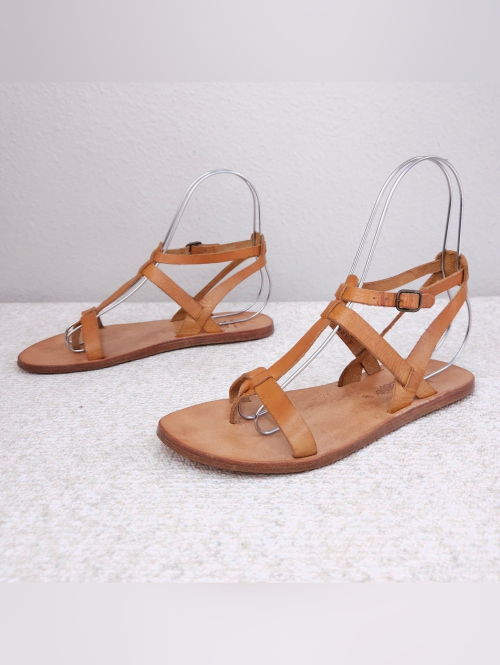 N.D.C. Gladiator Sandals Strappy Handmade Leather Flats